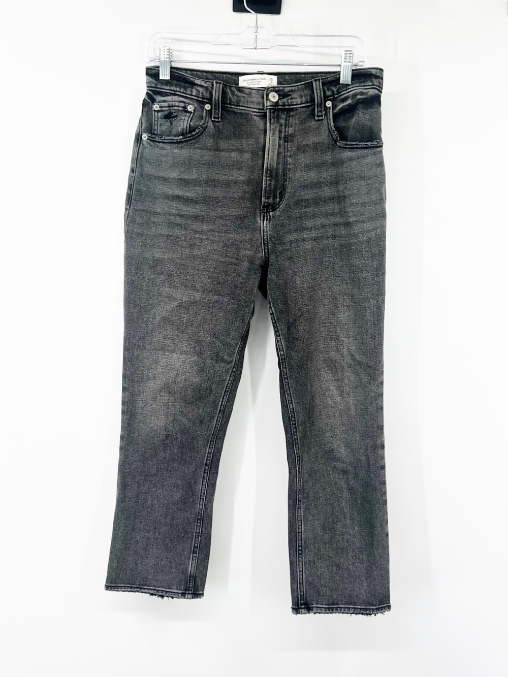 Abercrombie & Fitch The Ankle Straight Jeans Ultra High Rise